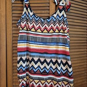 Colorful Geometric Patterned Tank Top